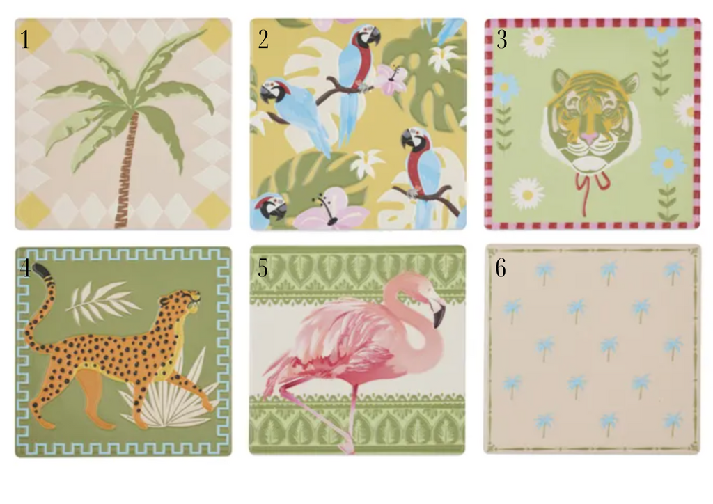 Coast to Coast Jungle Ceramic Coaster 10cm Assortment