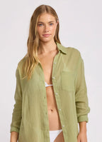 Seafolly - Crinkle Gauze Shirt - Light Meadowland