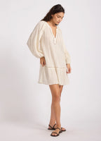 Seafolly - Beach Edit Stripe Ladder Sleeve Dress - Tan