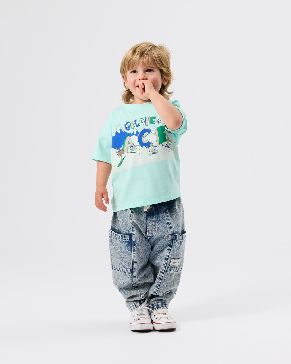 Goldie + Ace Kit Denim Pocket Pant Light Denim