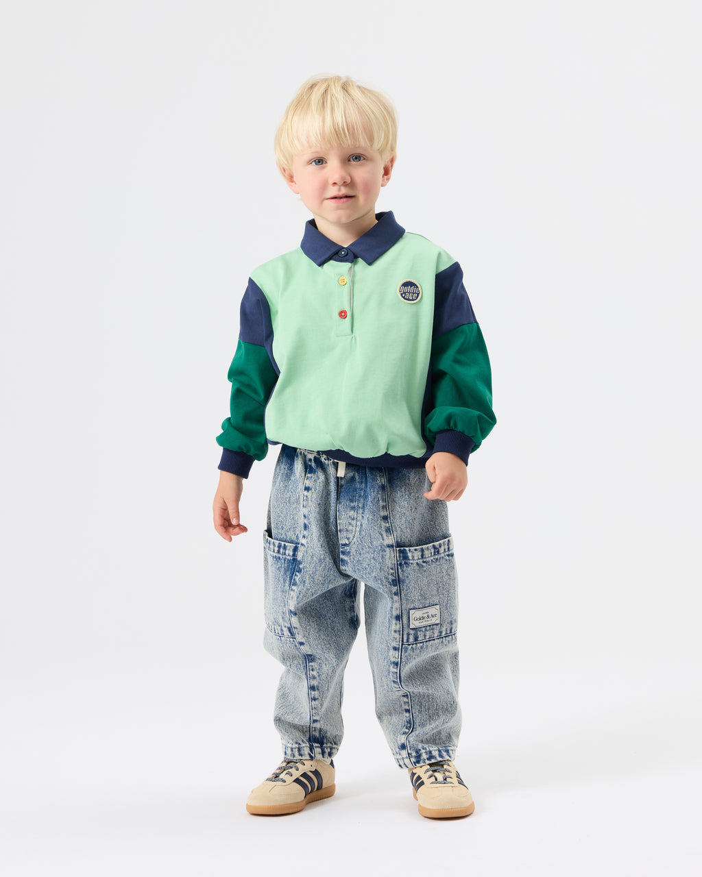 Goldie + Ace Kit Denim Pocket Pant Light Denim