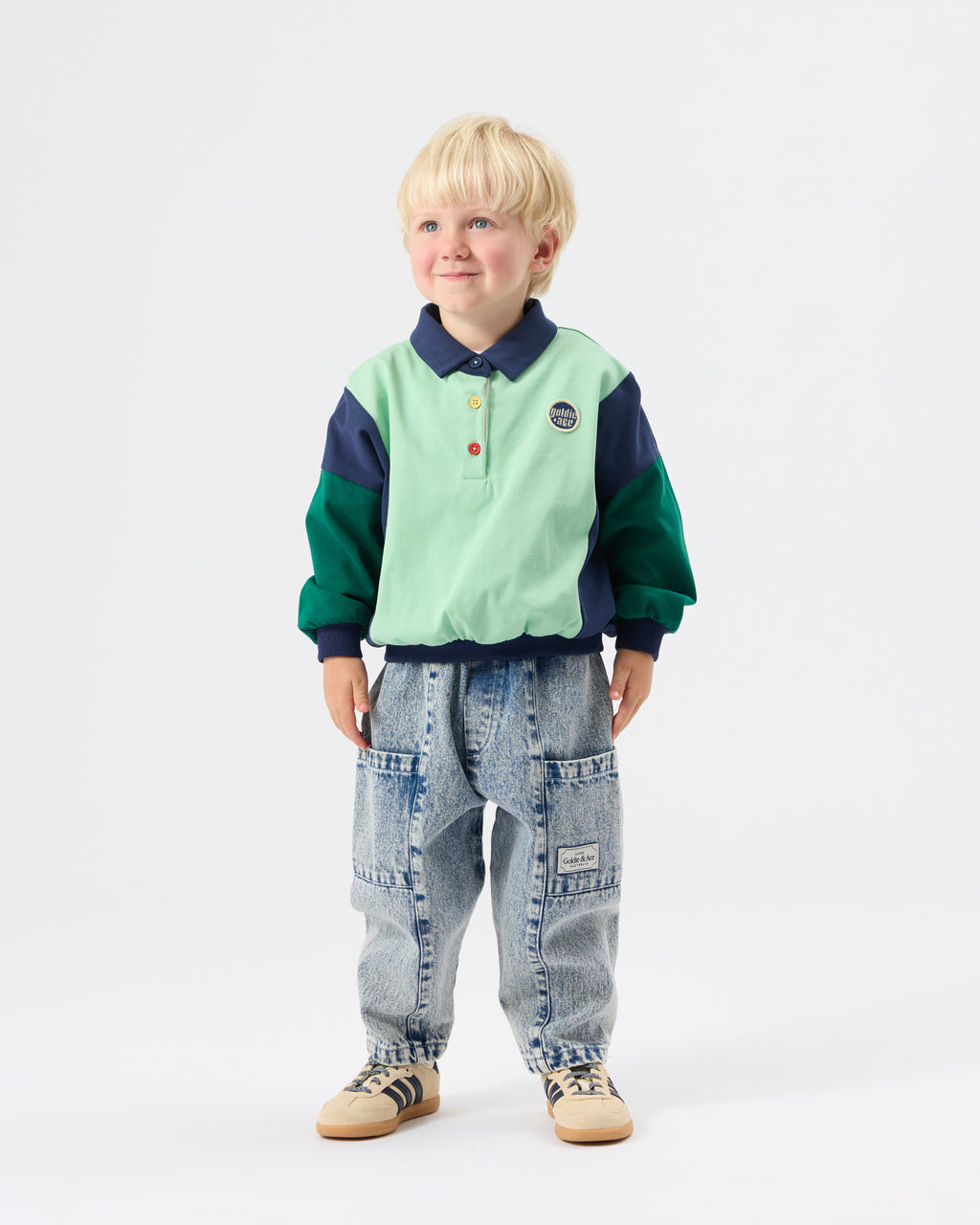 Goldie + Ace Kit Denim Pocket Pant Light Denim