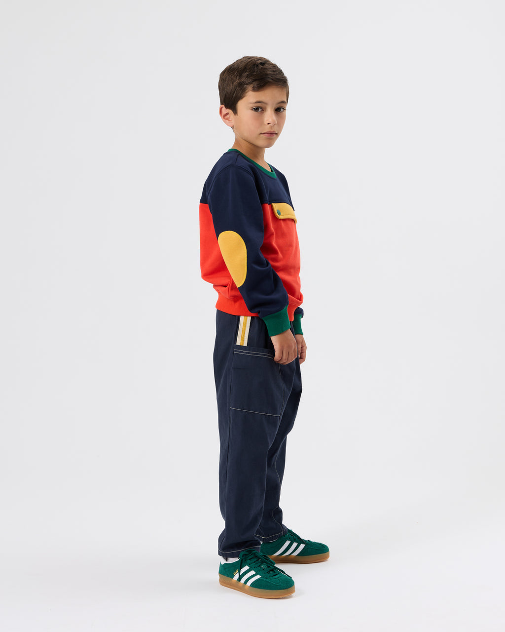 Goldie + Ace Colour Block Pocket Sweater