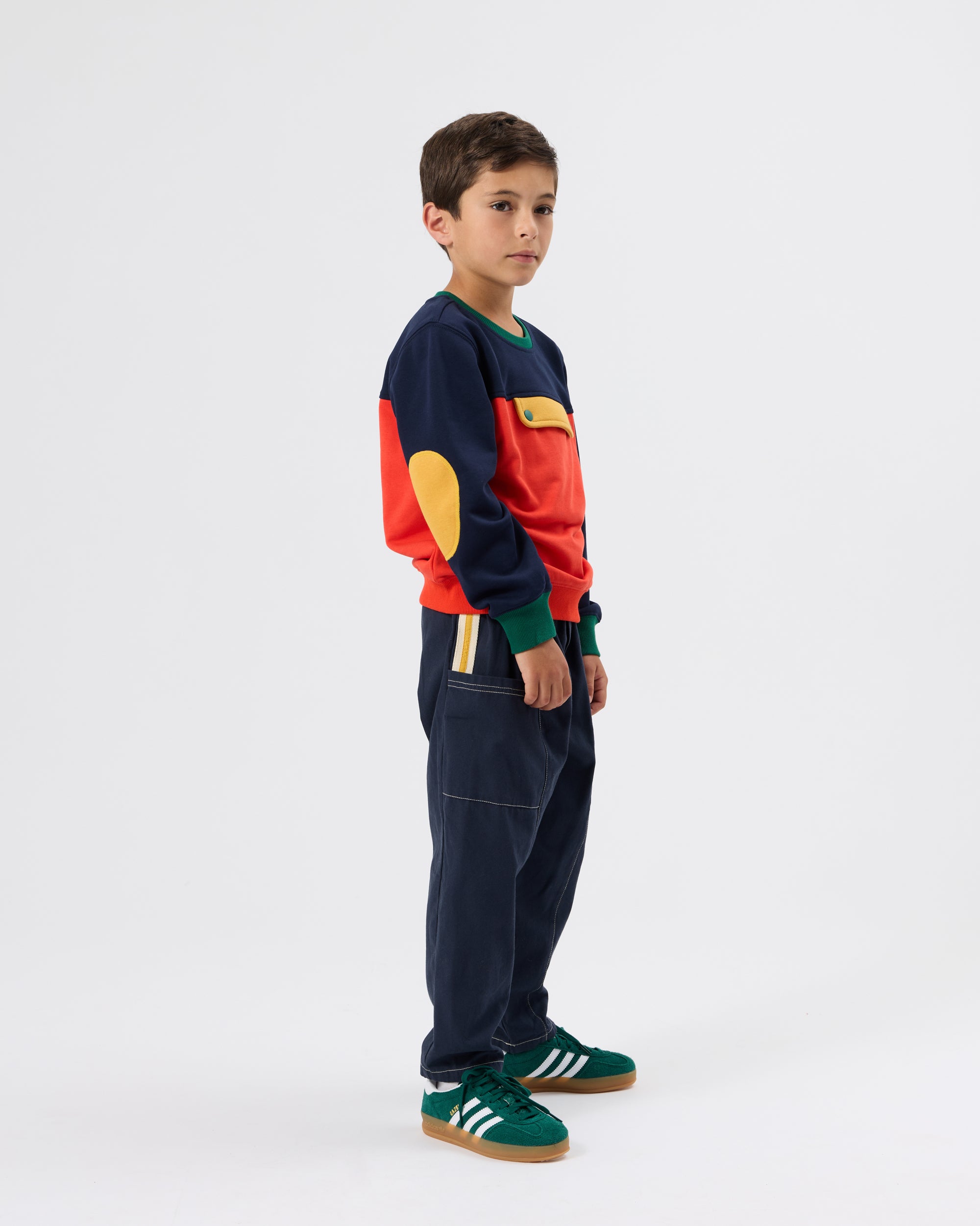 Goldie + Ace Colour Block Pocket Sweater