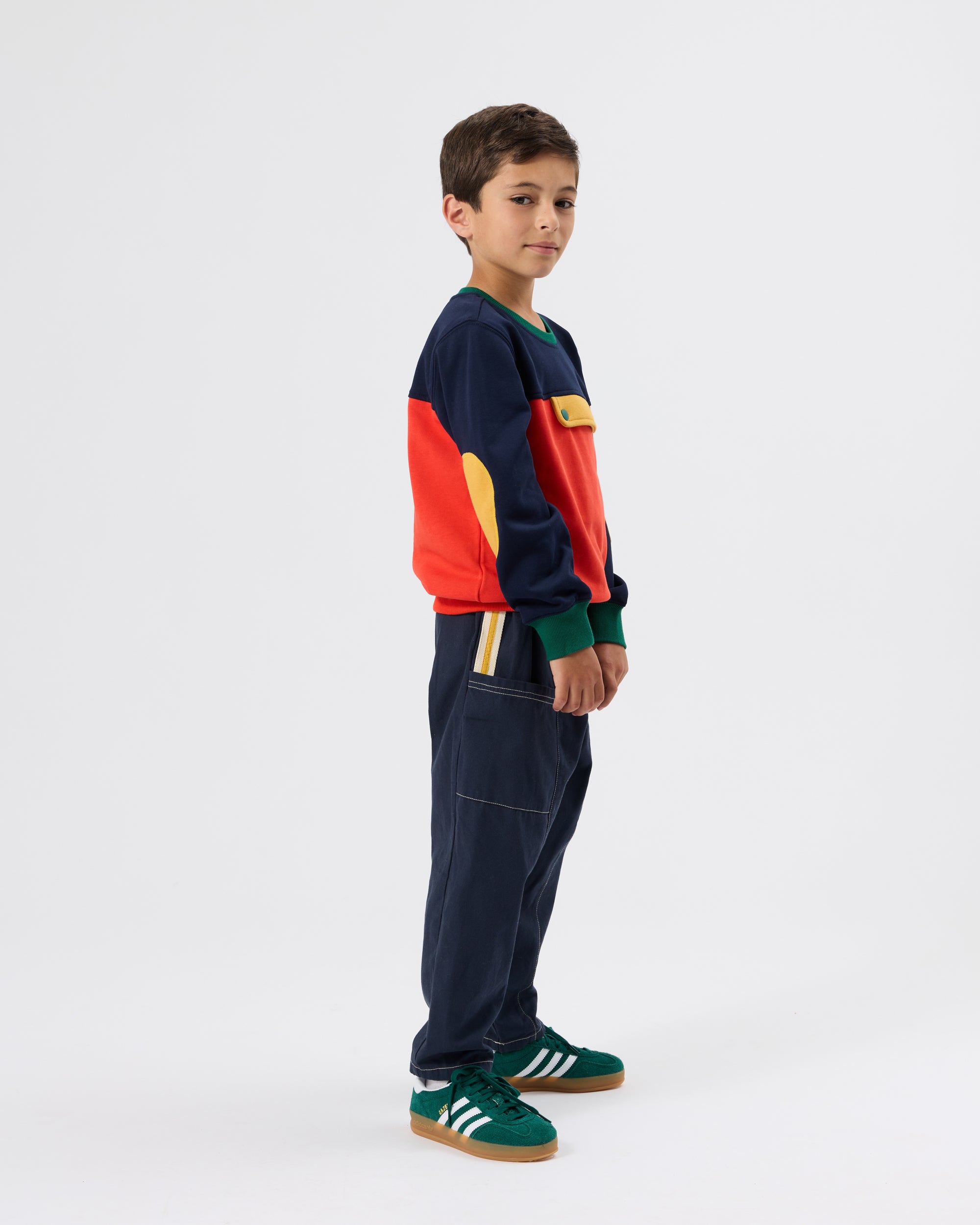 Goldie + Ace Colour Block Pocket Sweater