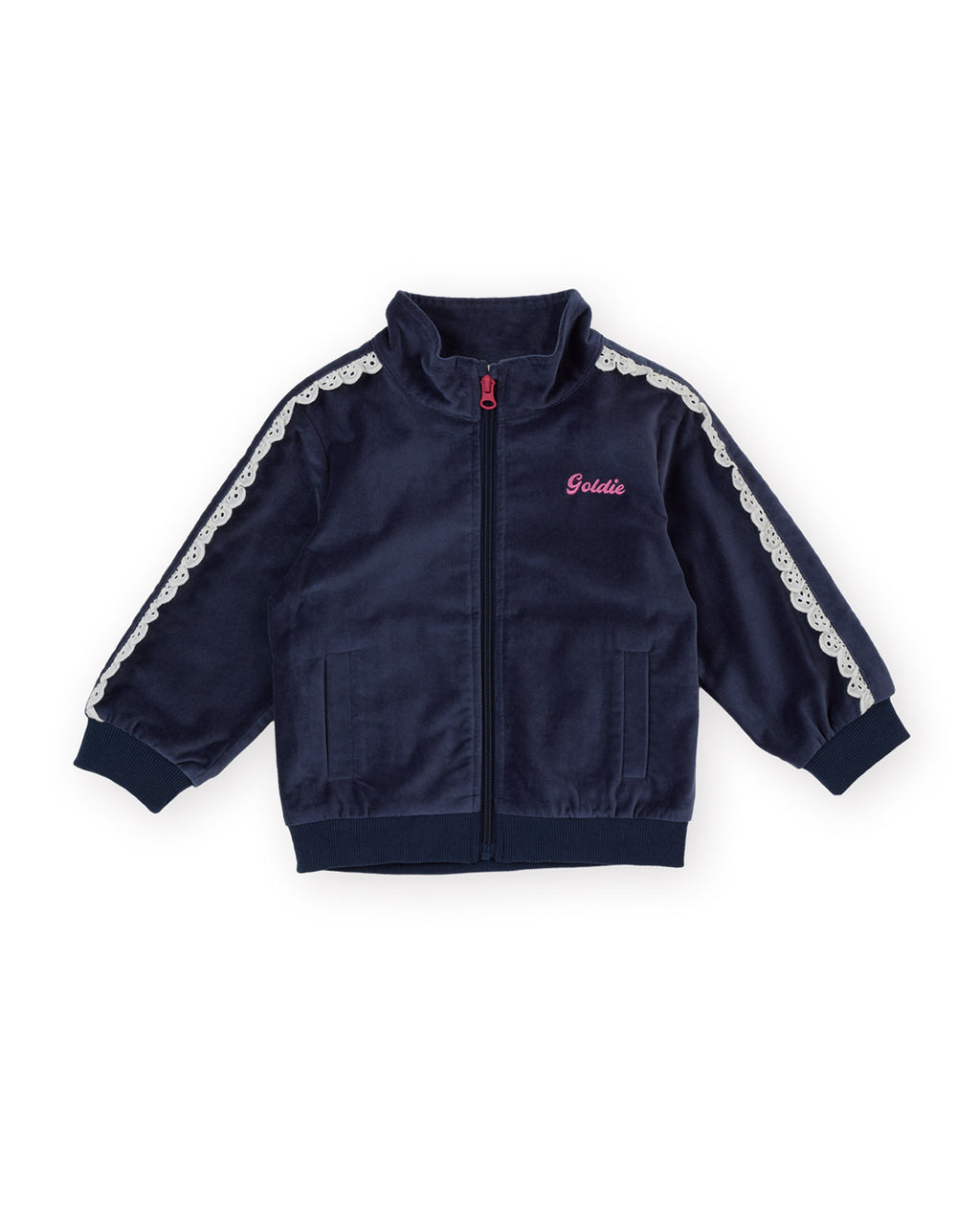 Goldie + Ace Velour Broderie Sweat Jacket