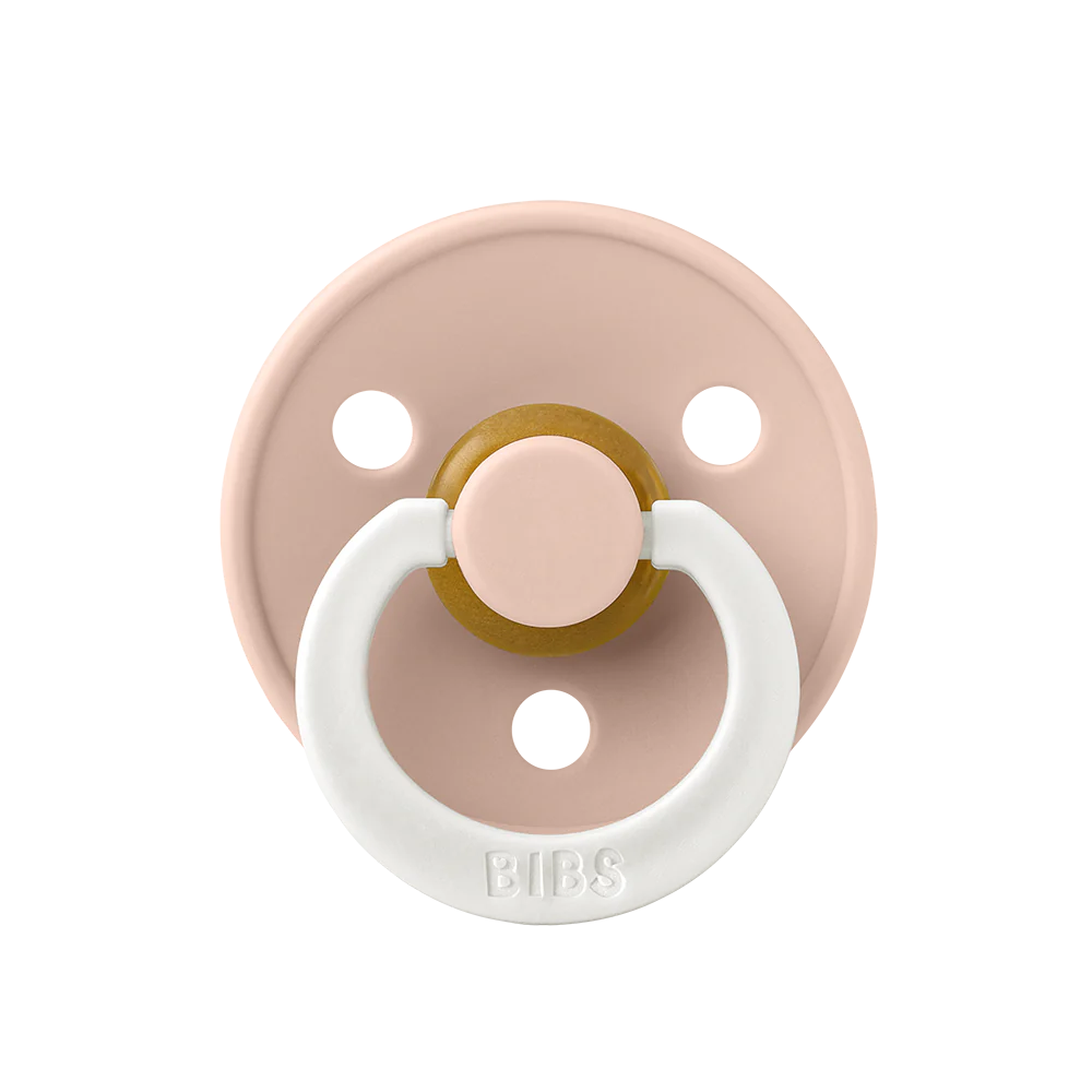 BIBS Colour Soother Double Pack - GLOW - Assorted (Round/Natural Rubber)