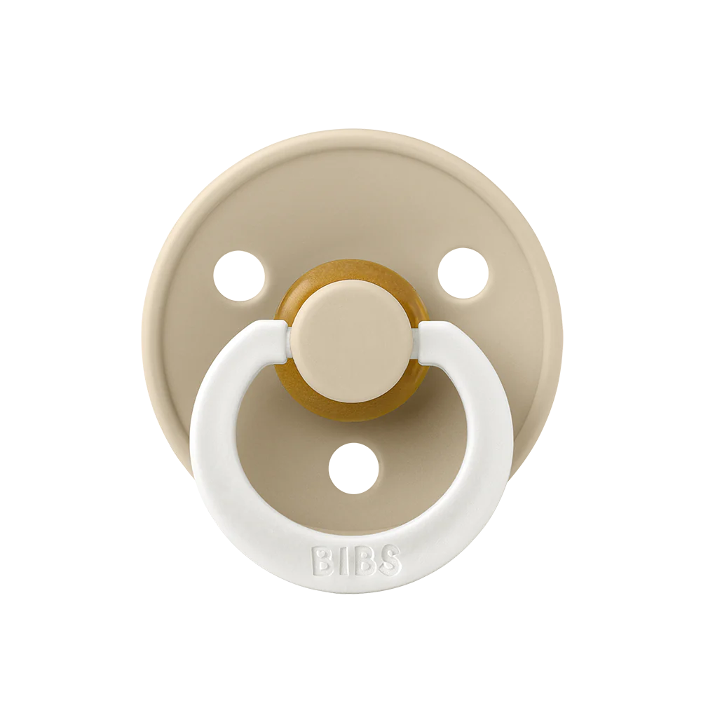 BIBS Colour Soother Double Pack - GLOW - Assorted (Round/Natural Rubber)