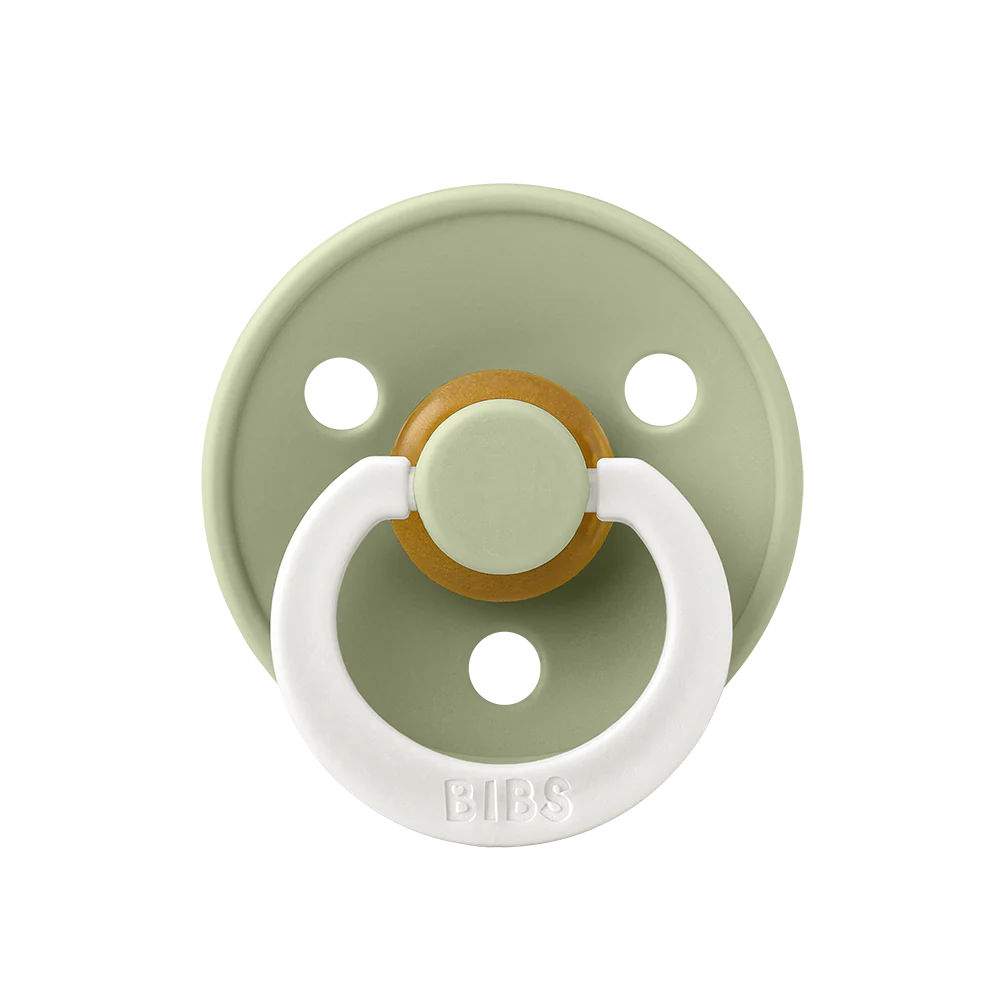 BIBS Colour Soother Double Pack - GLOW - Assorted (Round/Natural Rubber)