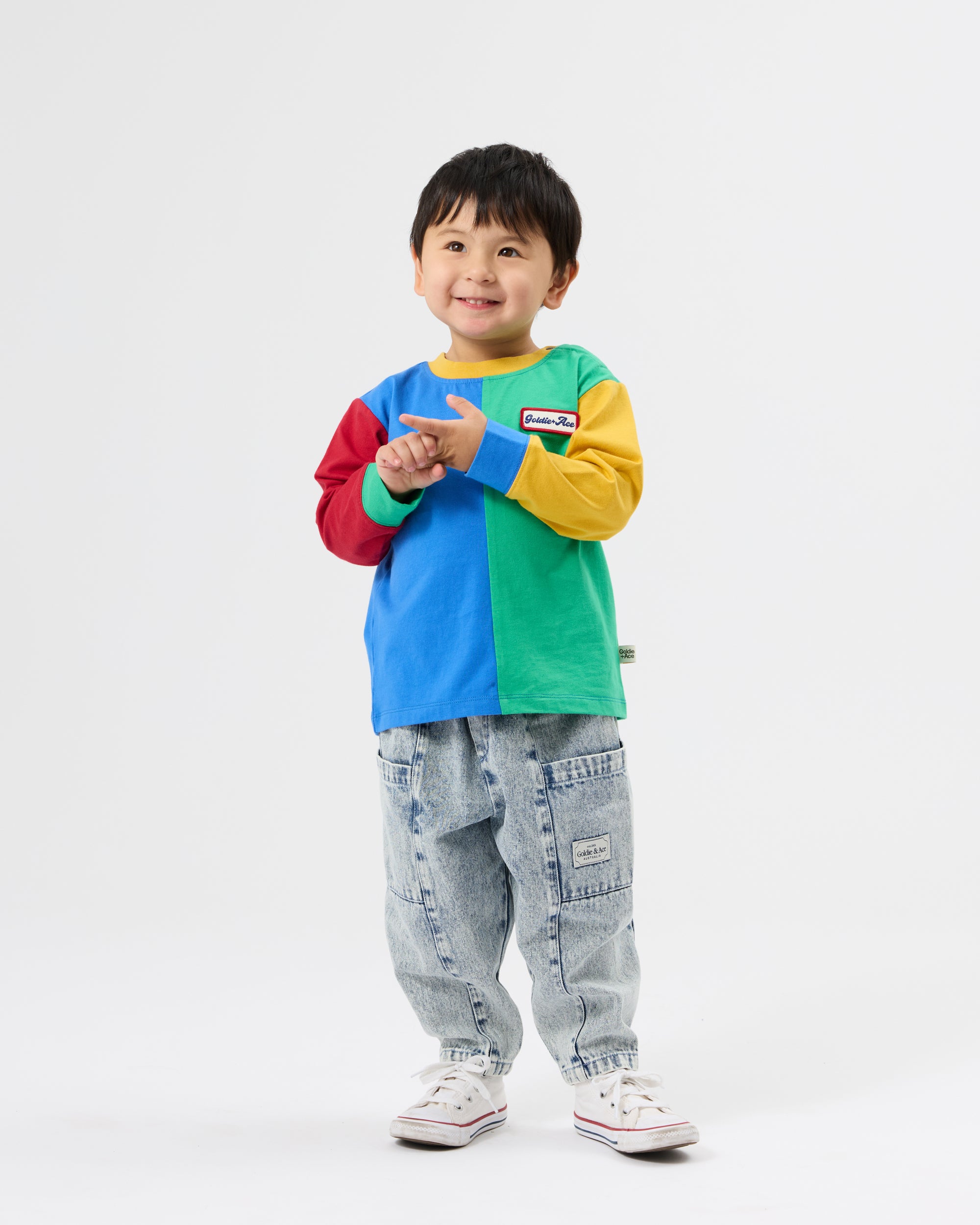 Goldie + Ace Kit Denim Pocket Pant Light Denim