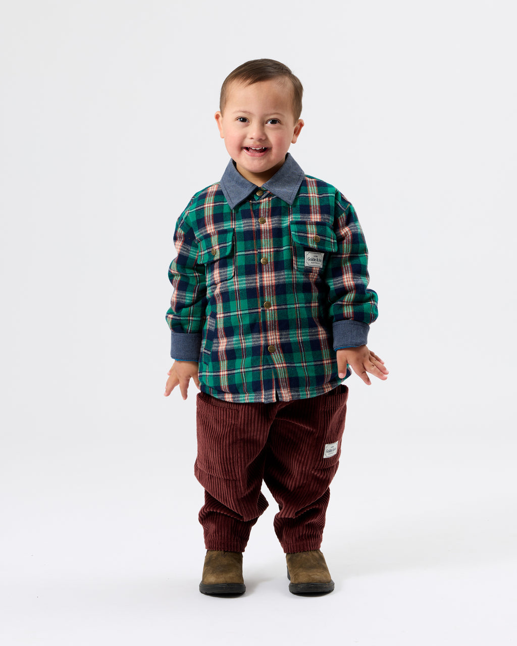 Goldie + Ace Check Padded Shacket