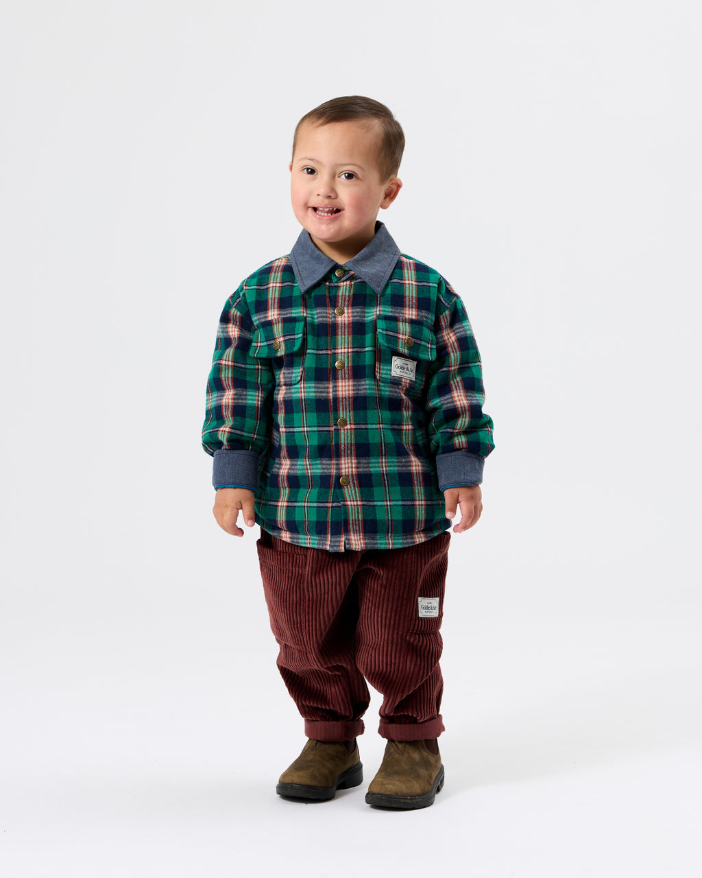 Goldie + Ace Check Padded Shacket