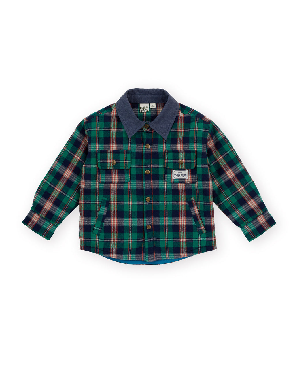 Goldie + Ace Check Padded Shacket