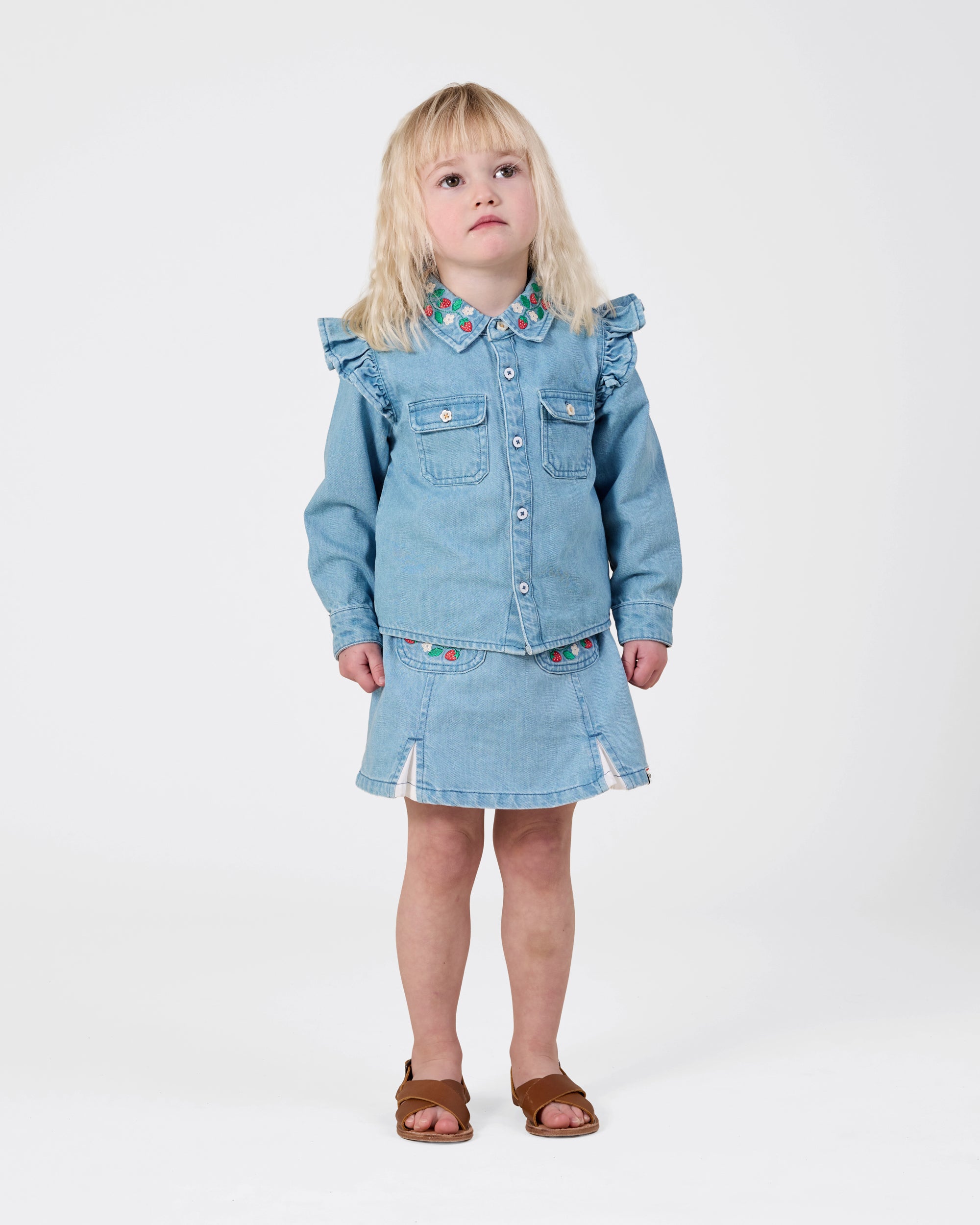 Goldie + Ace Wild Strawberry Chambray Shirt