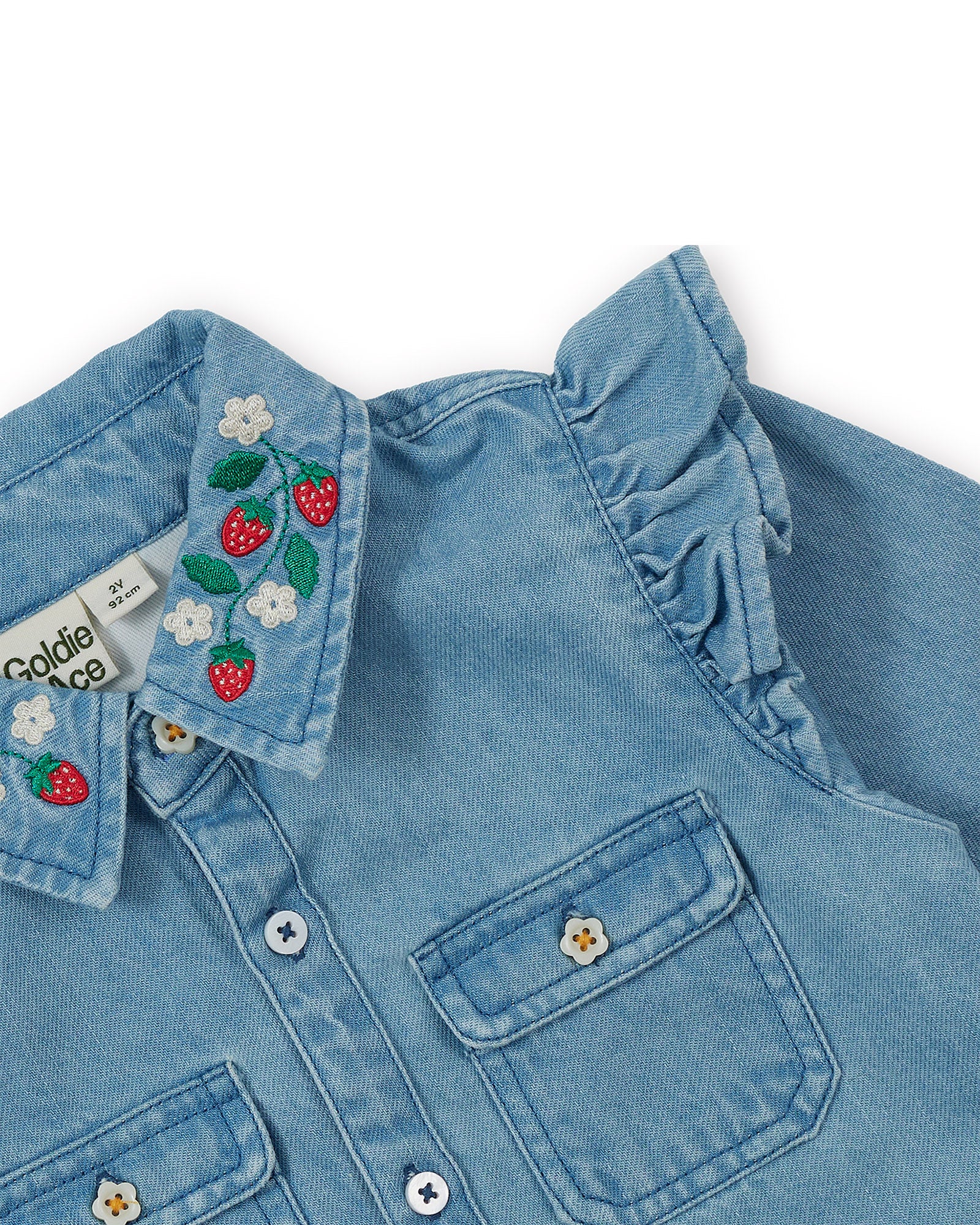 Goldie + Ace Wild Strawberry Chambray Shirt