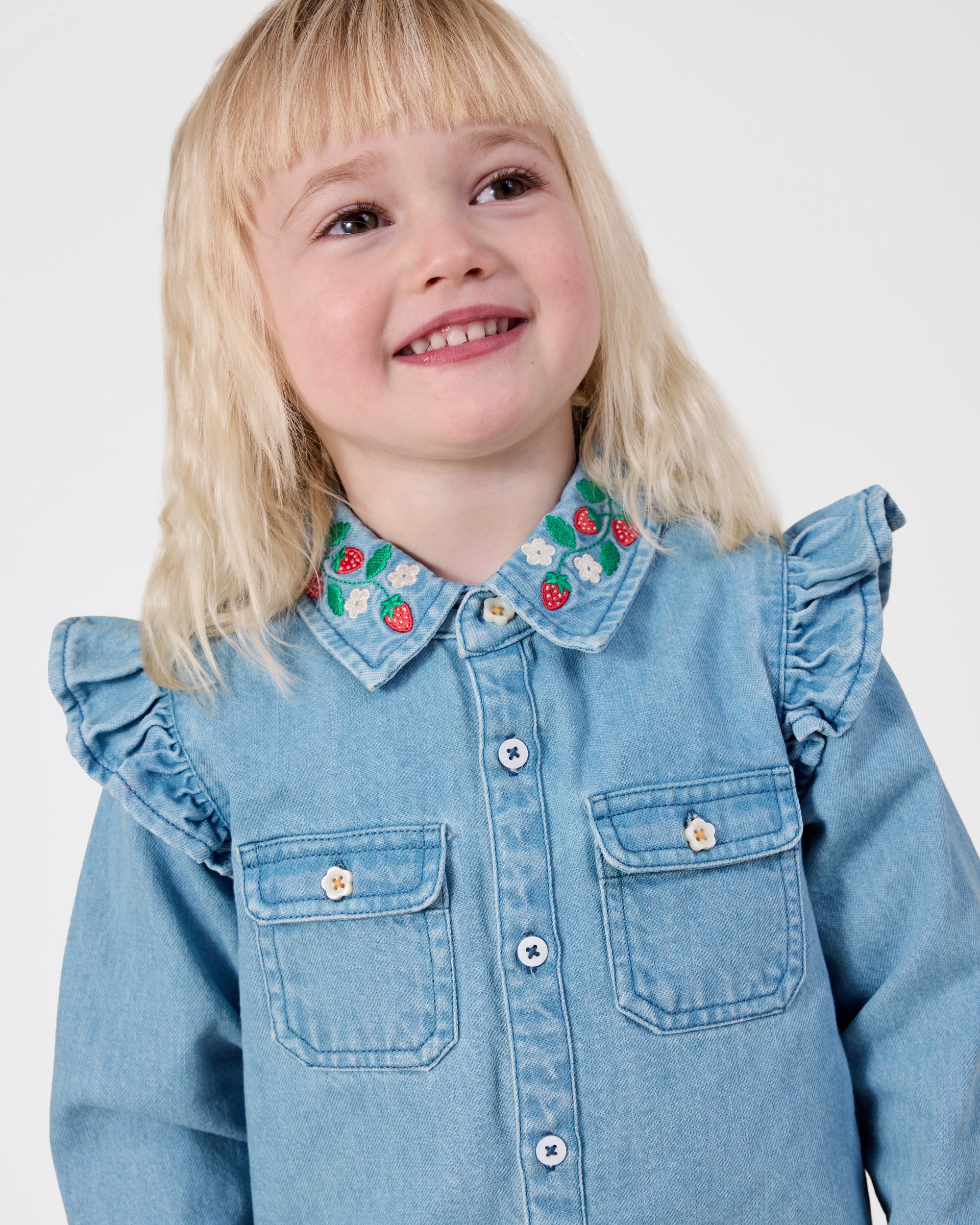 Goldie + Ace Wild Strawberry Chambray Shirt
