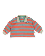 Goldie + Ace Rugby Stripe Terry Sweat Top Orange