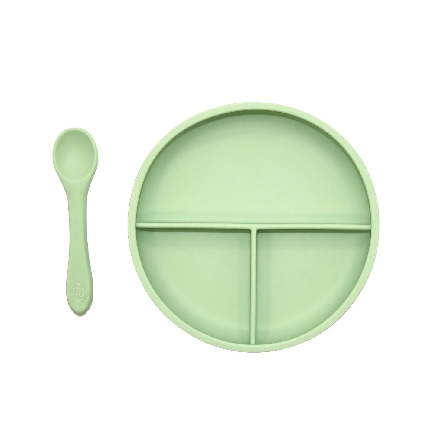 OB Designs Suction Divider Plate & Spoon Set