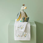 Jiggle & Giggle Paddling Ducks Bath Towel & Face Washer in Organza Bag