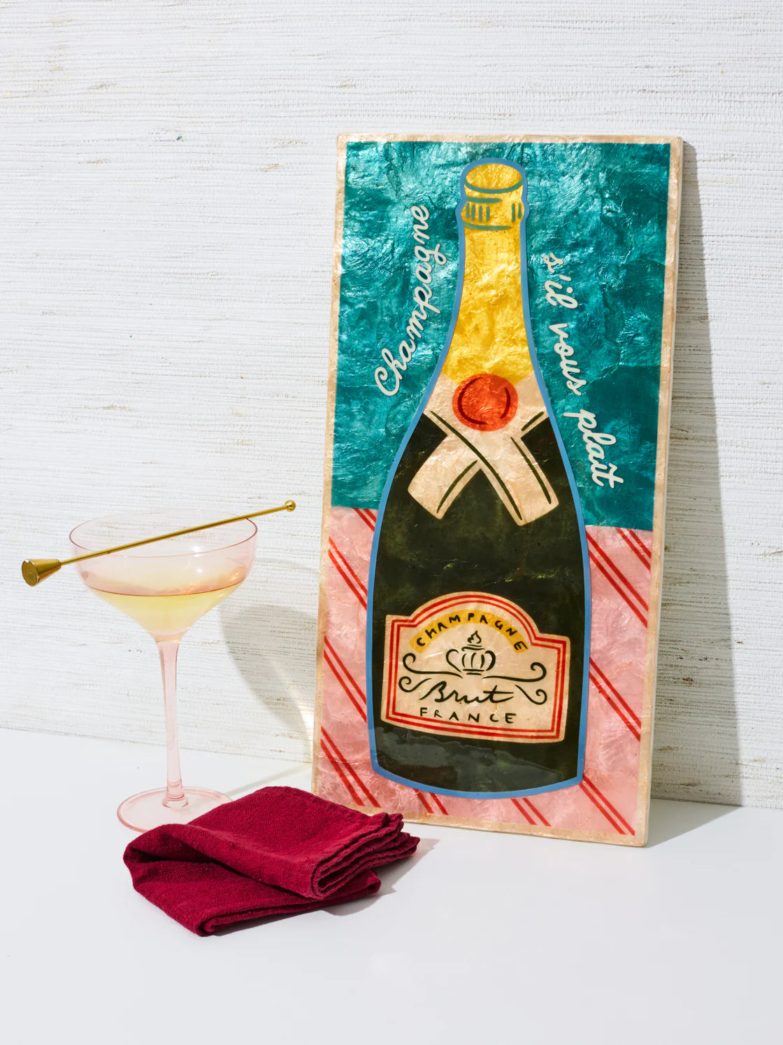 Jones & Co Happy Hour Champers Tile