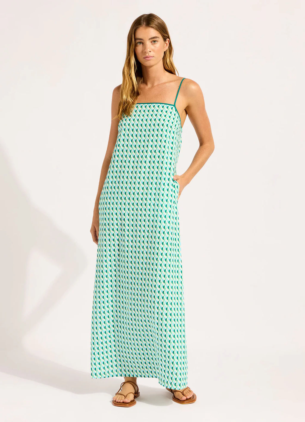 Seafolly Sorrento Bandeau Triangle Maxi Dress