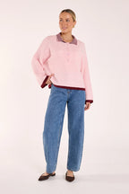 Feather & Noise Ember Knit Pink Burgundy