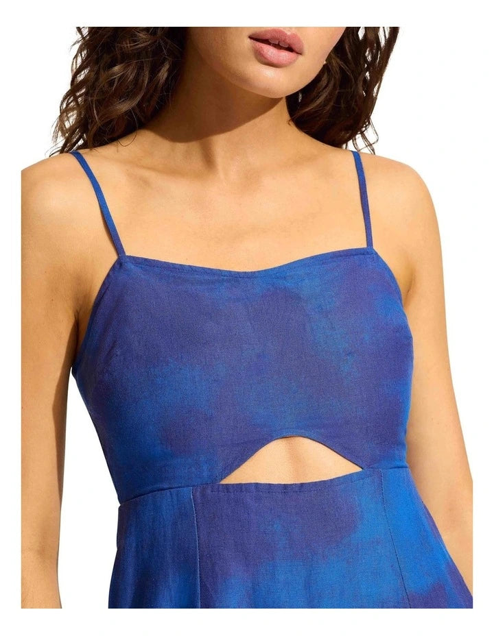 Seafolly Sunray Midi Dress in Ultramarine