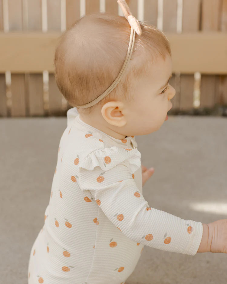 Quincy Mae Byron Rashguard One-Piece || Oranges