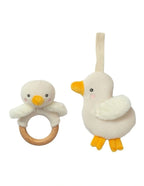 Living Textiles Teething Ring And Dummy Chain- Goosey Goosey