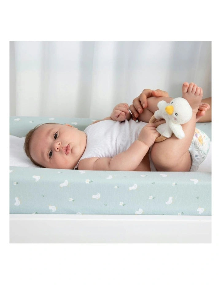 Living Textiles Teething Ring And Dummy Chain- Goosey Goosey