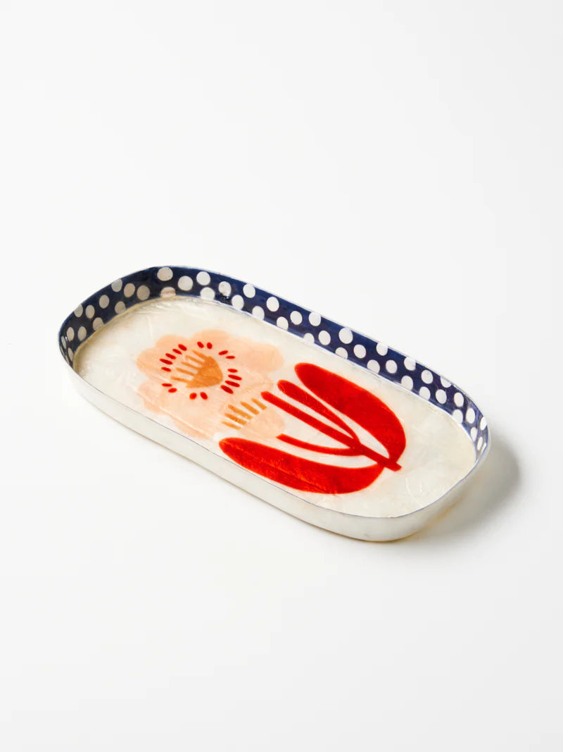 Jones & Co Paradis Pink Flower Tray