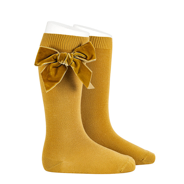 Còndor Knee High Socks With Velvet Bows
