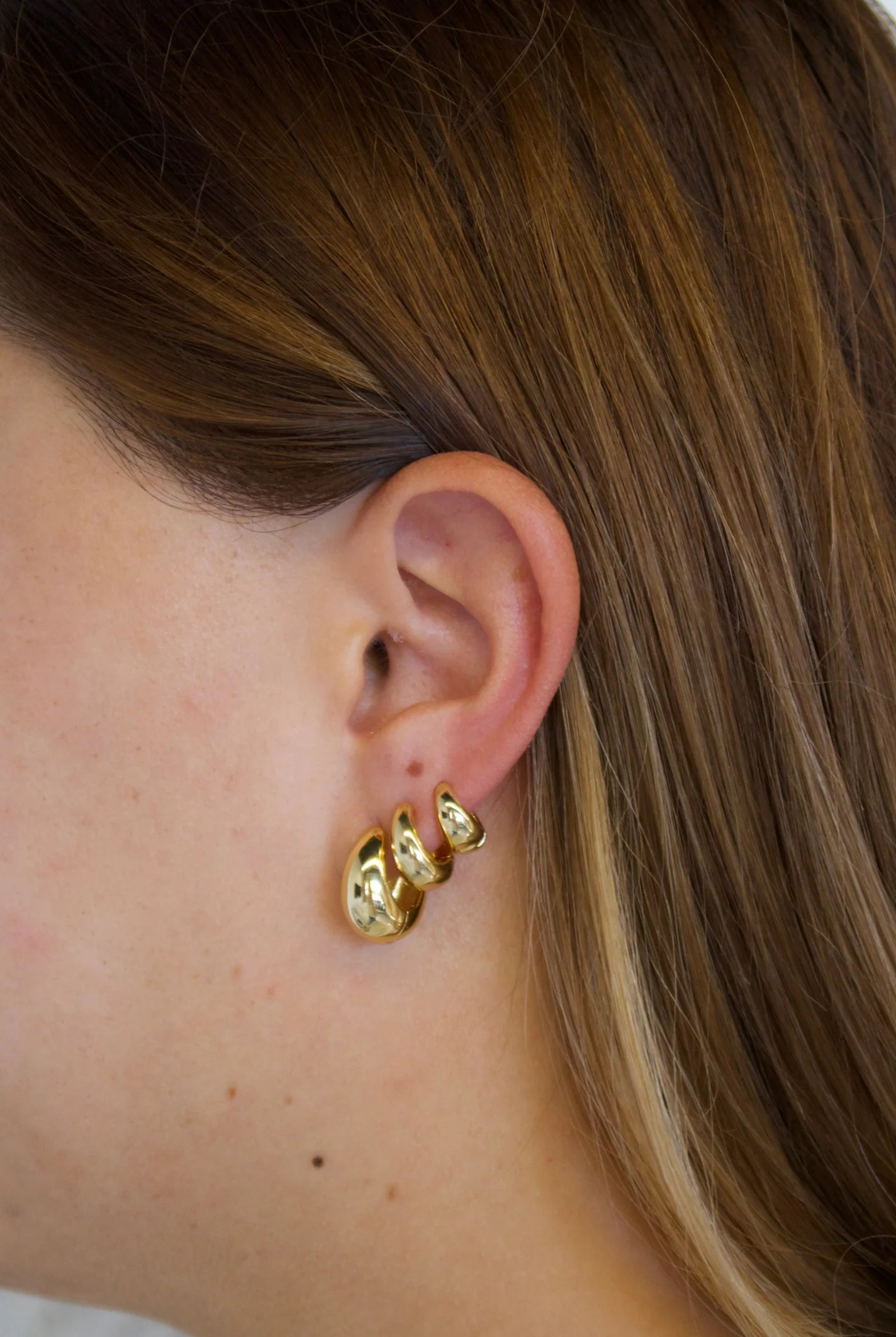 Zafino Steph Hoops Gold Earrings