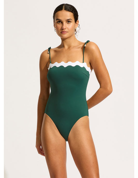 Seafolly Ric Rac One Piece- Evergreen