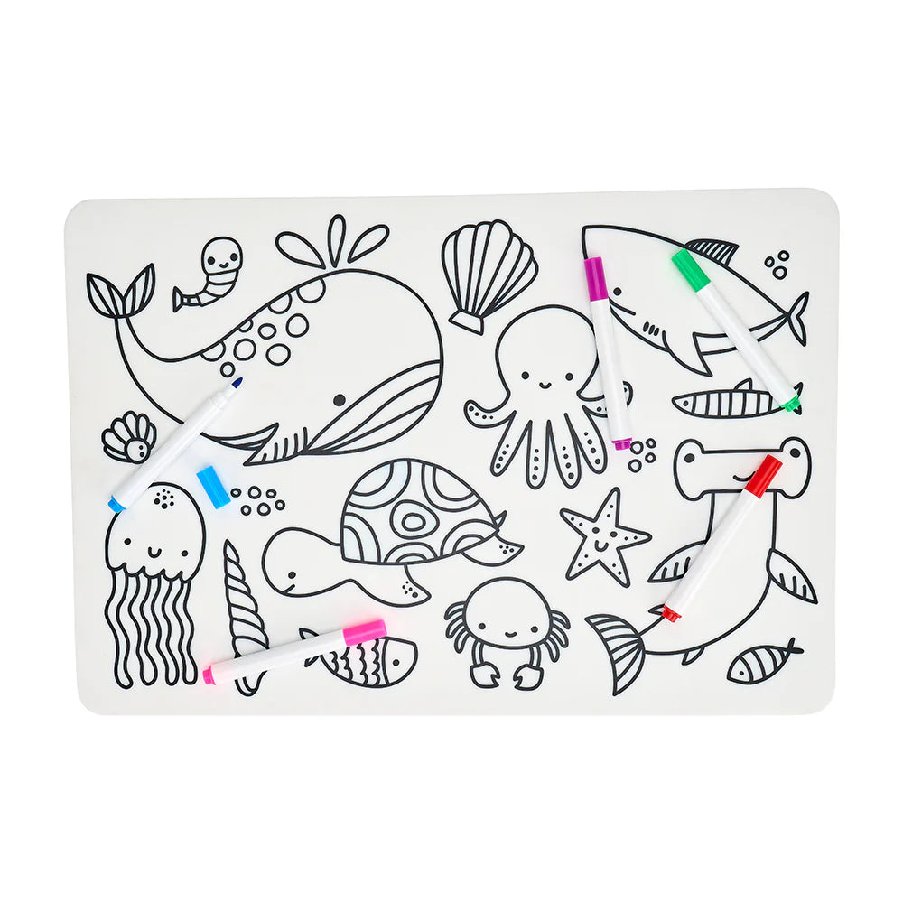 Annabel Trends - Kids Colouring Placemat - Silicone
