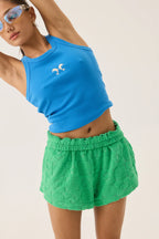 Araminta James Cruise Terry Short Tropical Green