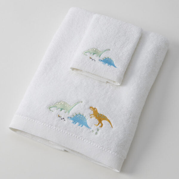 Jiggle & Giggle Dallying Dino Bath Towel & Face Washer in Organza Bag