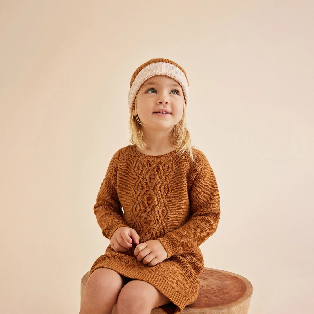 Wilson & Frenchy Knitted Cable Dress Spice