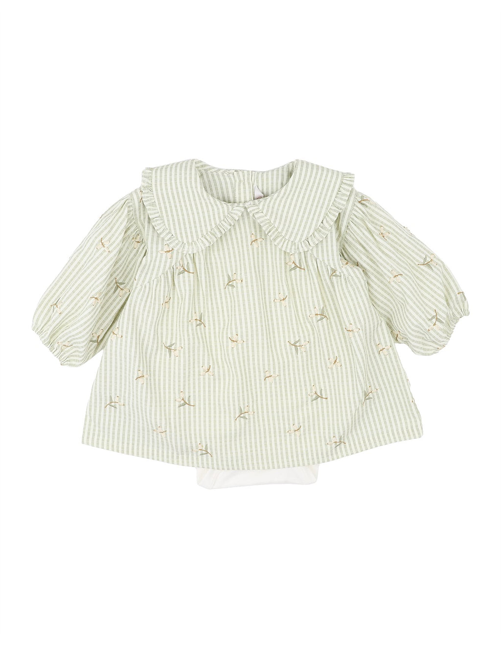 Fox & Finch Orchard Bloom Emb Stripe Overlay Dress