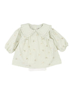 Fox & Finch Orchard Bloom Emb Stripe Overlay Dress