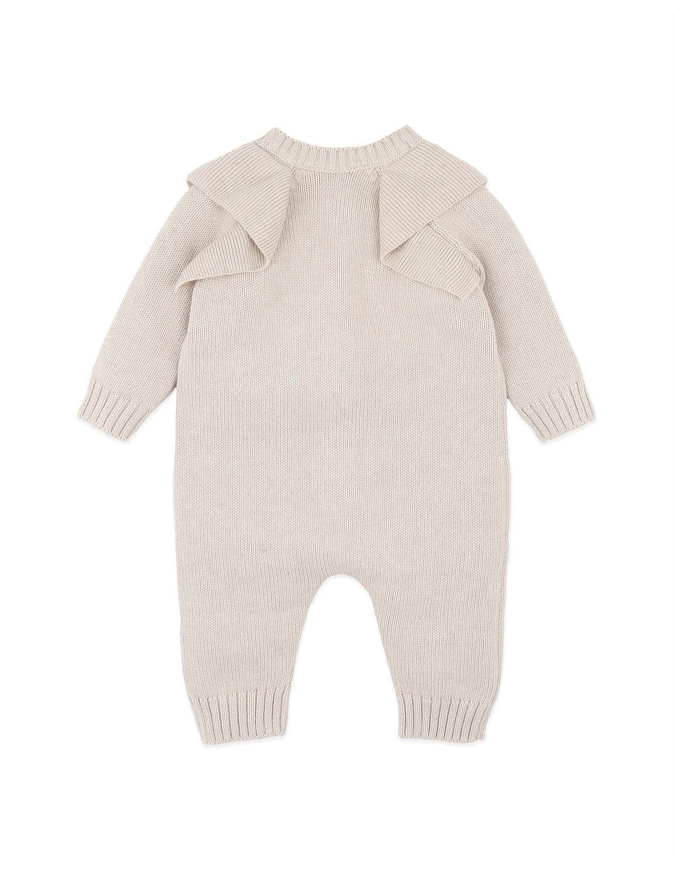 Bebe Fern Hand Emb. Organic Knit Romper