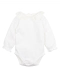 Bebe Girls Lace Collar LS Bodysuit