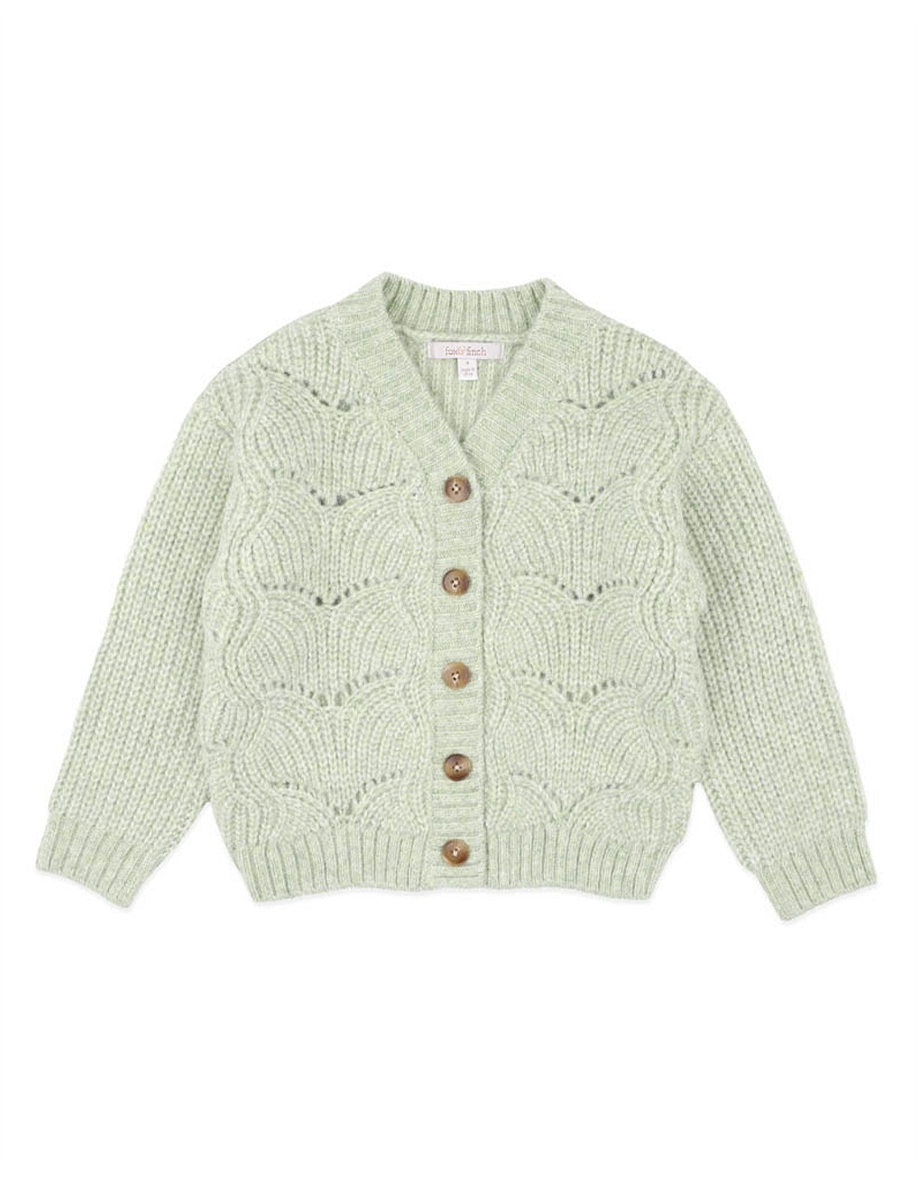 Fox & Finch Orchard Bloom Pointelle Cardigan 3-7