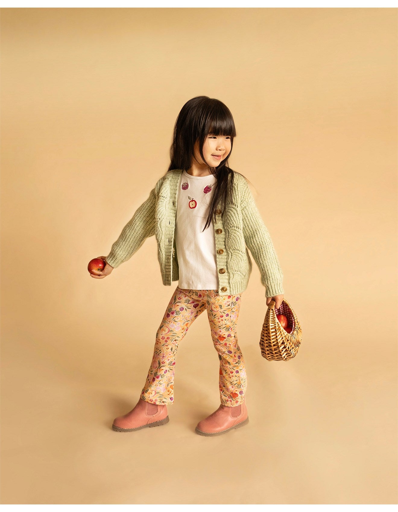 Fox & Finch Orchard Bloom Pointelle Cardigan 3-7