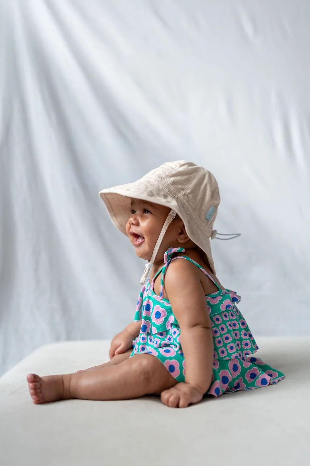 Acorn Wide Brim Infant Hat