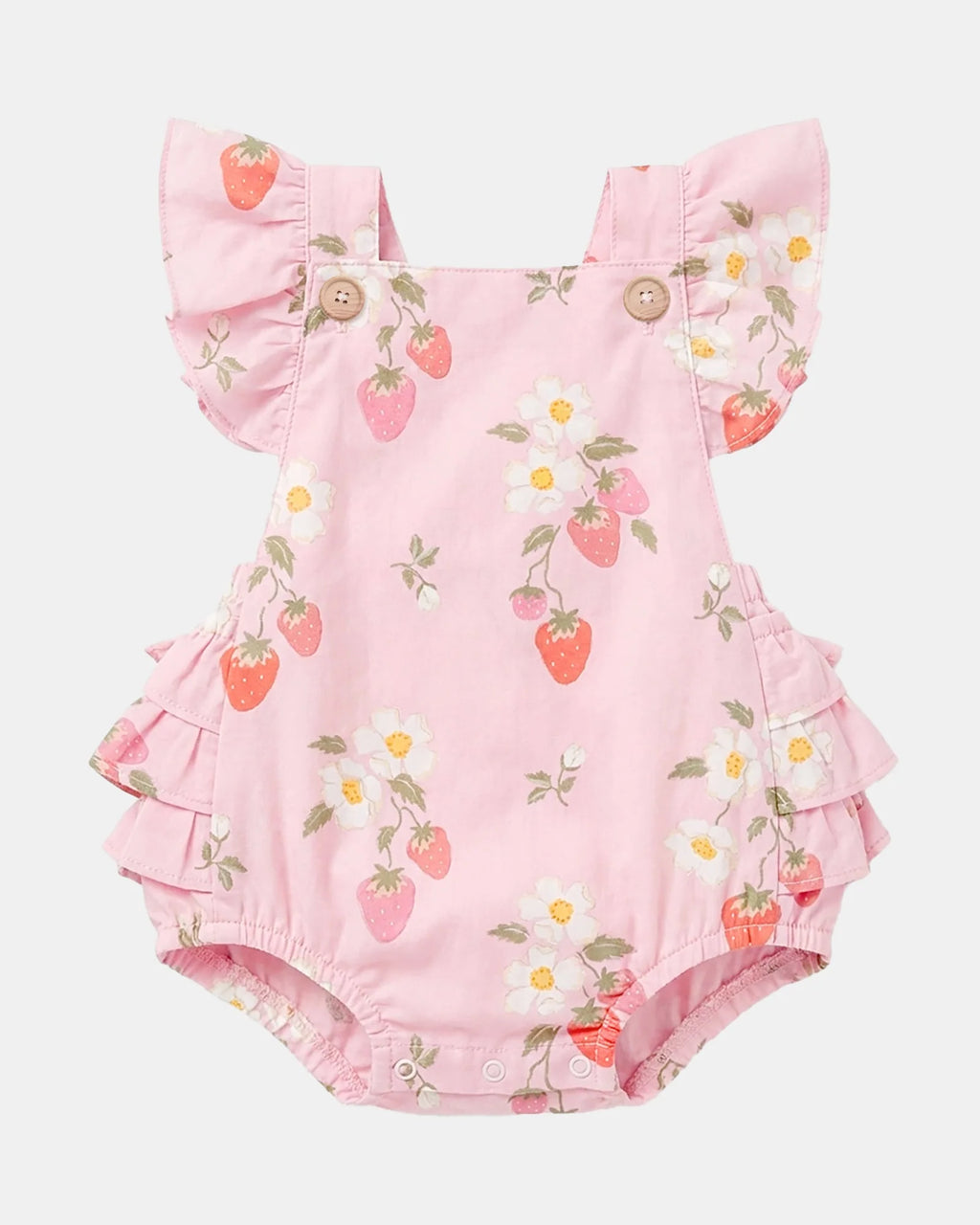 Toshi Baby Romper Strawberry Fields