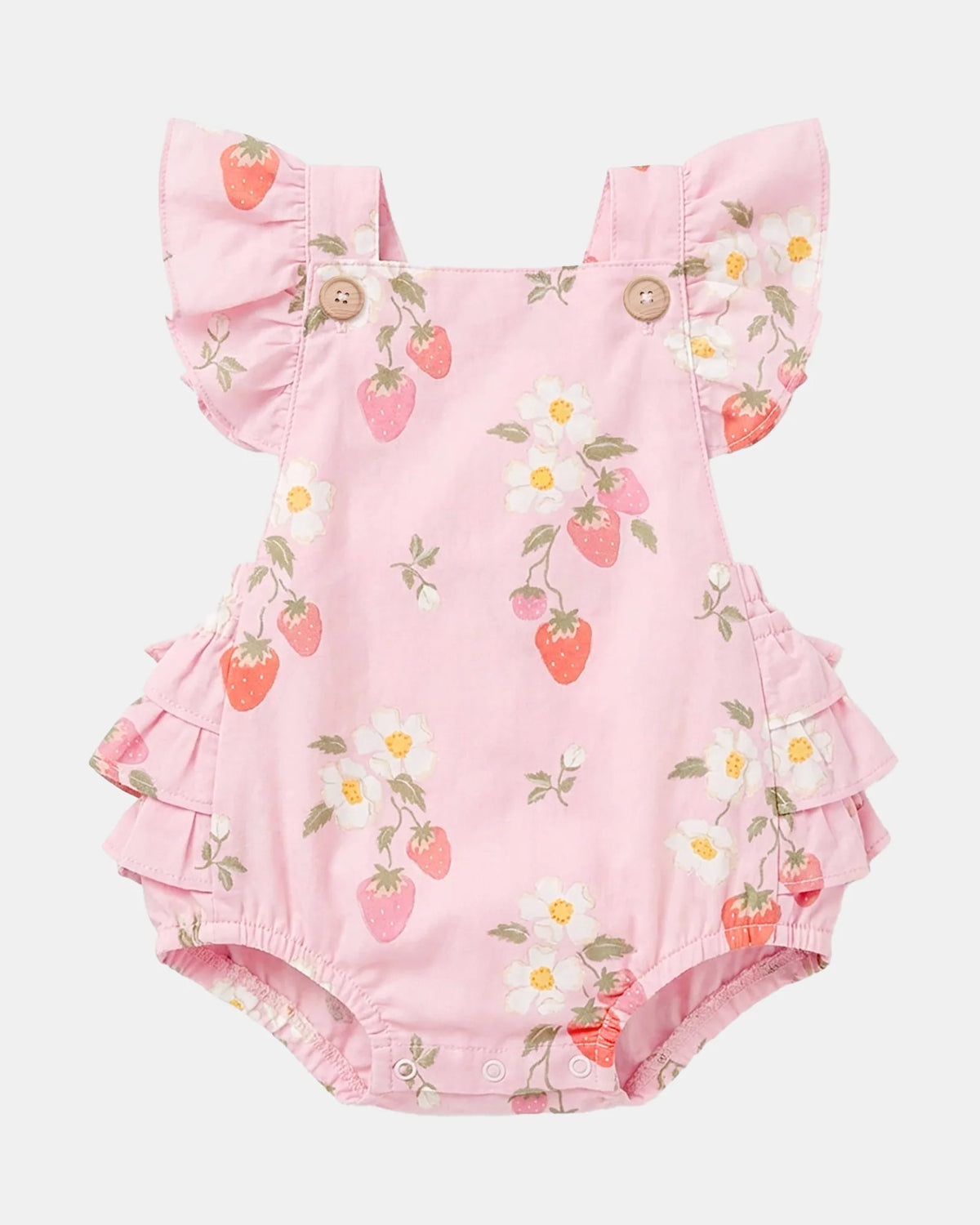 Toshi Baby Romper Strawberry Fields