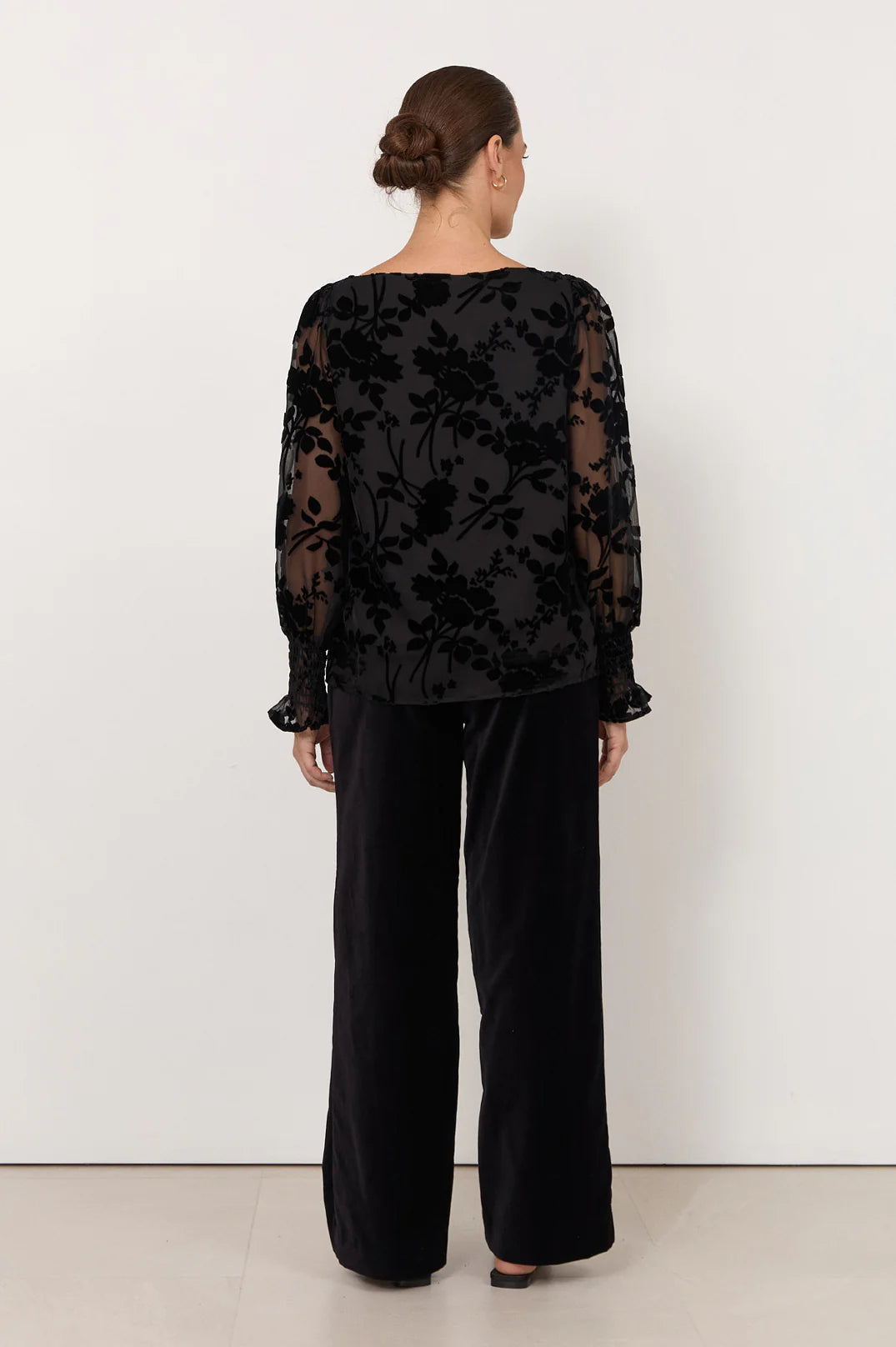 Adorne Clover Burnout Top