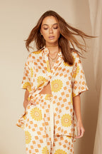 Bohemian Traders Spiral Short Sleeve Shirt || Geo Swirl