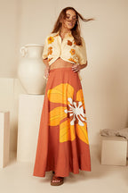 Bohemian Traders Tea Floral Circle Skirt || Flower Power